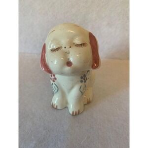 Vintage 1940 Block Pottery California Ceramic Whimsical Puppy‎ Dog Planter